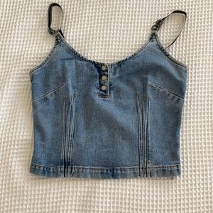 Denim Crop Tank